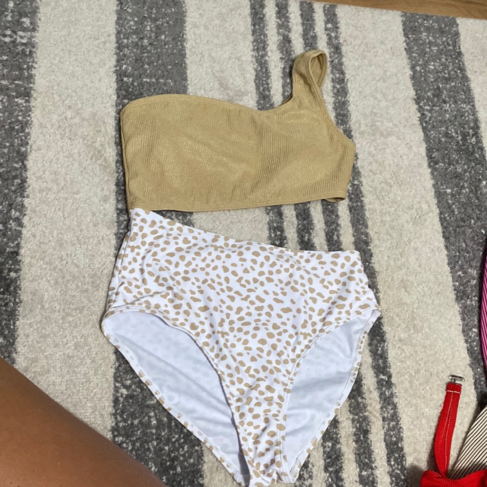 One piece cut out bathing suit